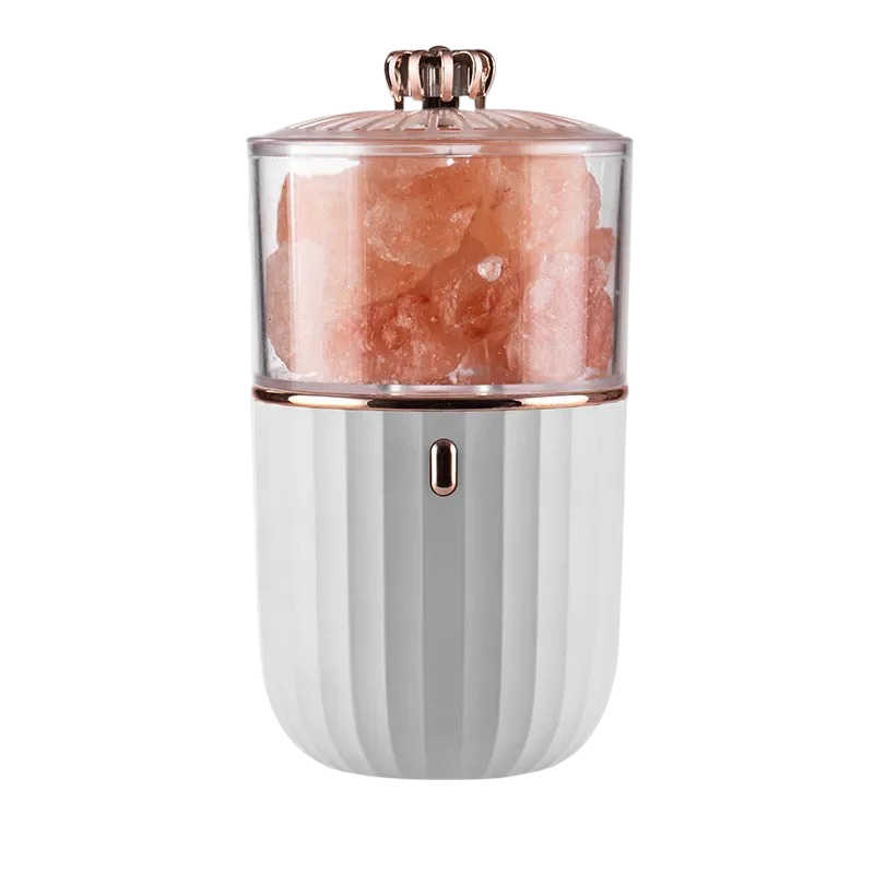 Oppladbar fargerik saltlampe med aromaterapi. - Velvære&Ro